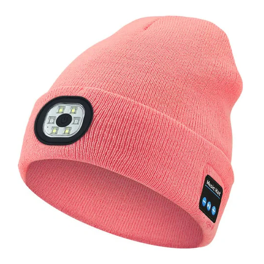 Bluetooth Beanie | LED Light & Built-In Speakers | Rechargeable | Warmth