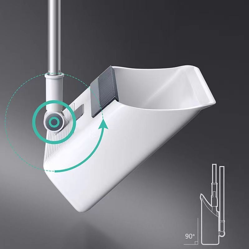 Broom & Dustpan Set | Integrated Comb & Ergonomic Handle | Stainless Steel Handle | Space-Saving