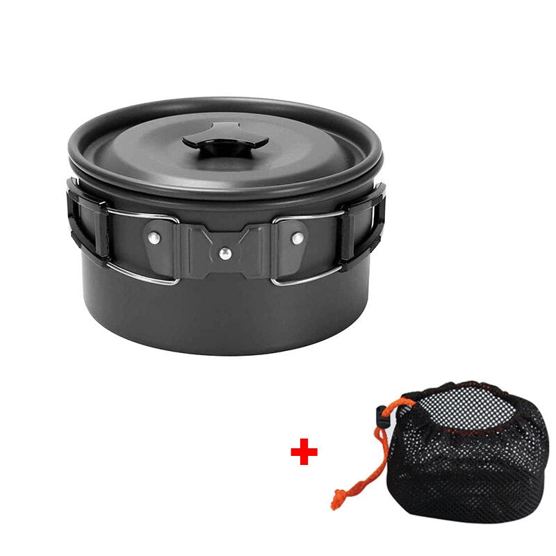 Camping Cookware Kit | Steam, Boil & Fry Multi-Function Set | Lightweight & Durable