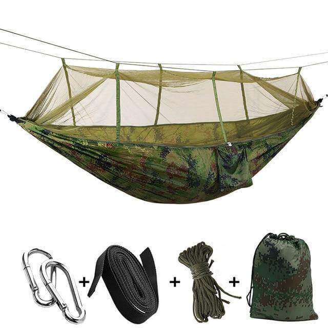 Camping Hammock | Mosquito Net | Heavy-Duty 200 kg Load Capacity | Lightweight & Breathable