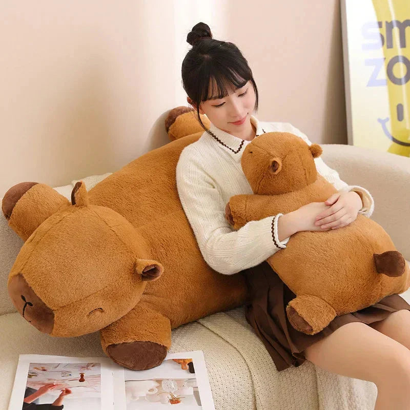 Capybara Plush Toy | Giant Snuggle Buddy | Soft Plush & Cotton Fill | Comfort Pillow