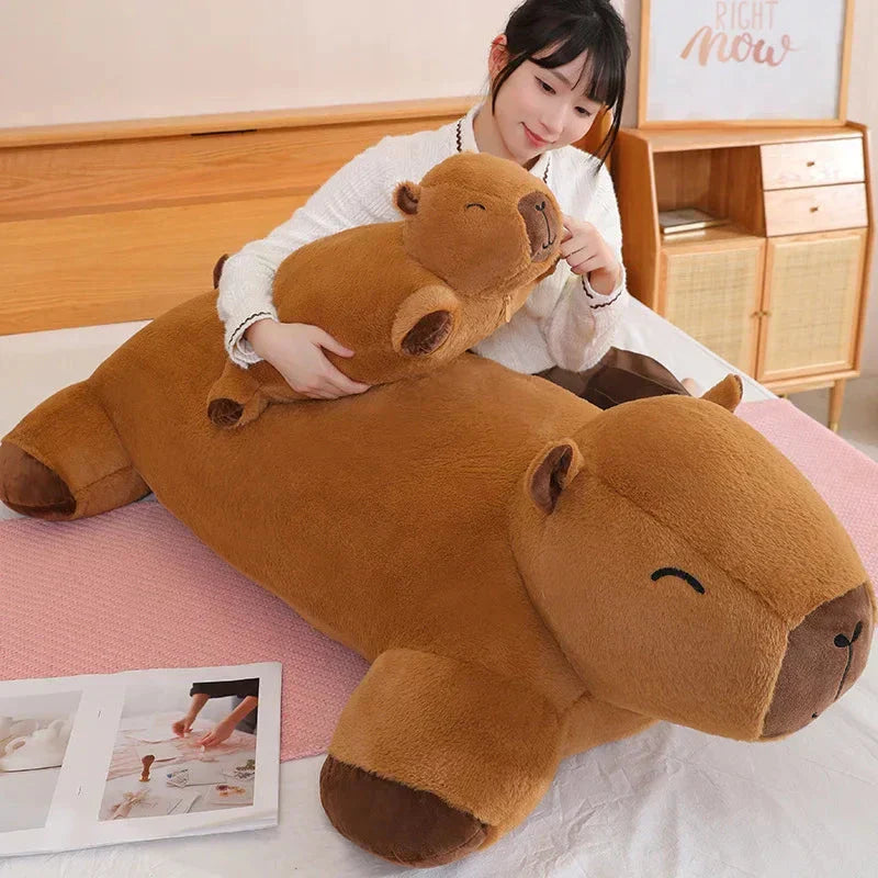 Capybara Plush Toy | Giant Snuggle Buddy | Soft Plush & Cotton Fill | Comfort Pillow