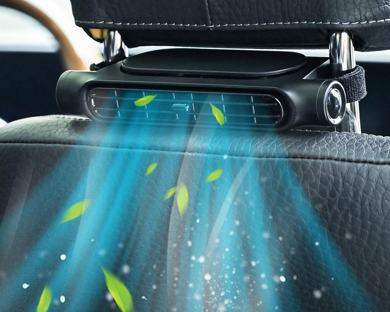 Car Cooling Fan | Bladeless Headrest Mount | USB-Powered 2-Pack