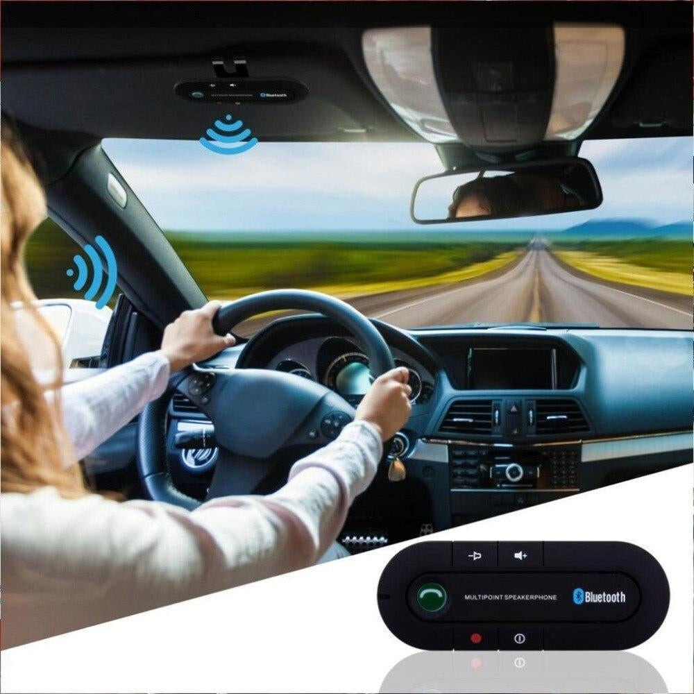 Car Hands-Free Bluetooth Speaker | Noise-Cancelling Mic | Magnetic Visor Mount | Long Talk Time