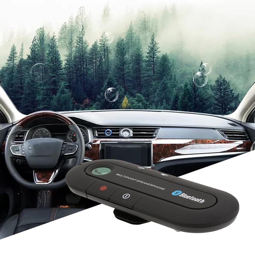 Car Hands-Free Bluetooth Speaker | Noise-Cancelling Mic | Magnetic Visor Mount | Long Talk Time