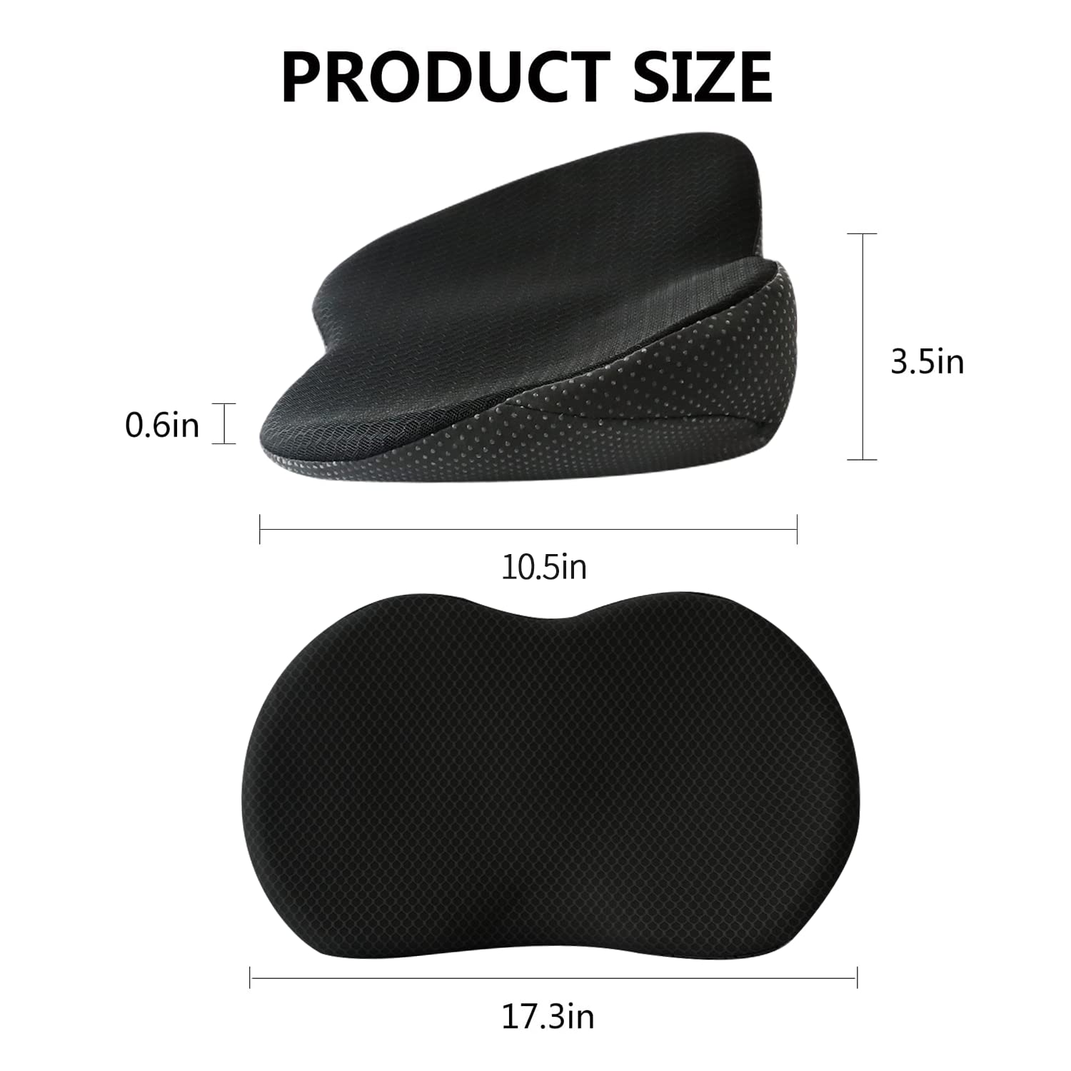 Car Seat Booster for Short Drivers | Ergonomic Memory Foam 3.5in Lift | Removable Breathable Cover