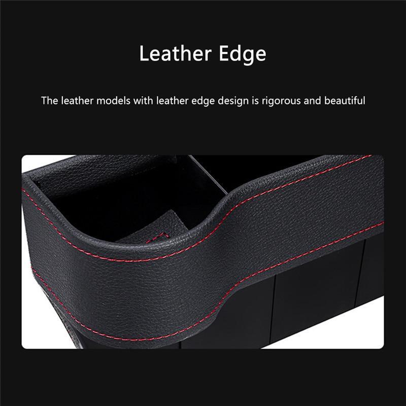 Car Seat Gap Organizer | Faux Leather Crevice Storage | Universal Fit | Prevents Item Loss