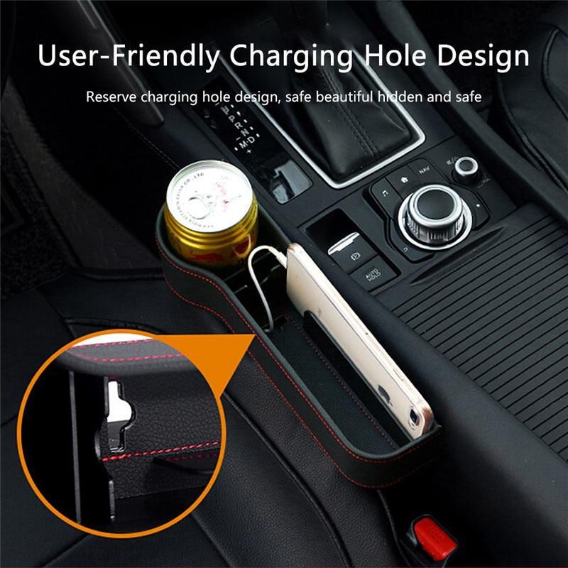Car Seat Gap Organizer | Faux Leather Crevice Storage | Universal Fit | Prevents Item Loss