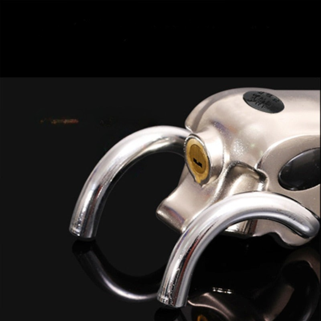 Car Steering Wheel Lock | Heavy-Duty Three-Directional Lock | Leather Padding & Adjustable Fit