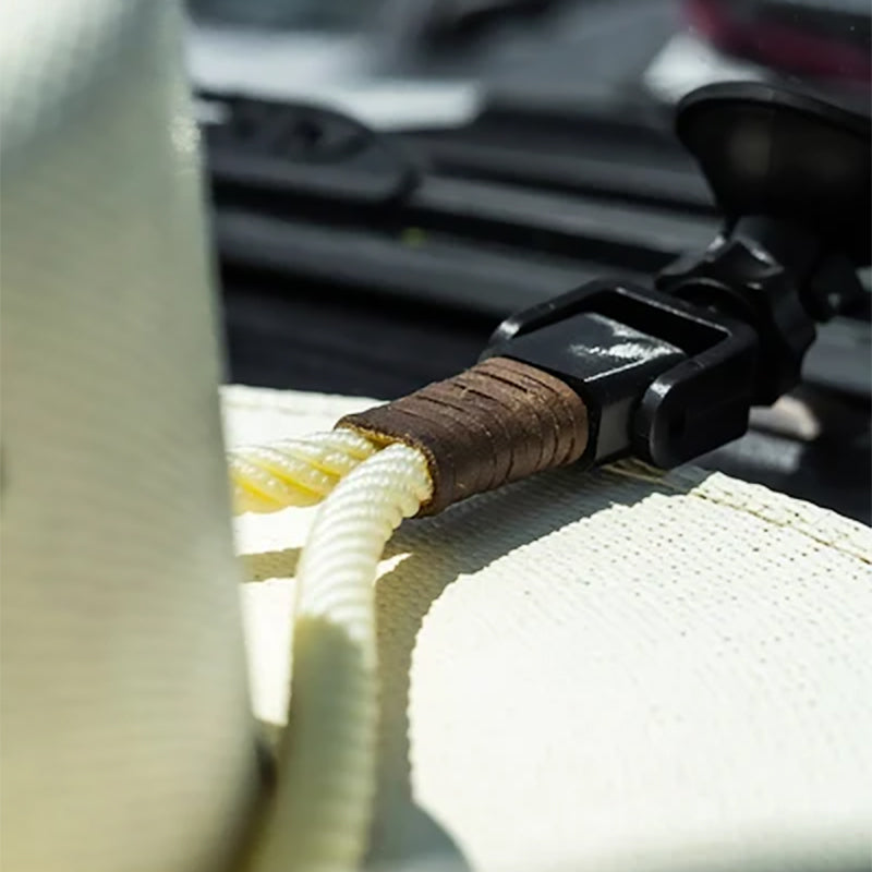 Car & Truck Hat Holder | Lasso Rope Cowboy Style | Suction Cup Mount & Leather Cord | Secure Hold