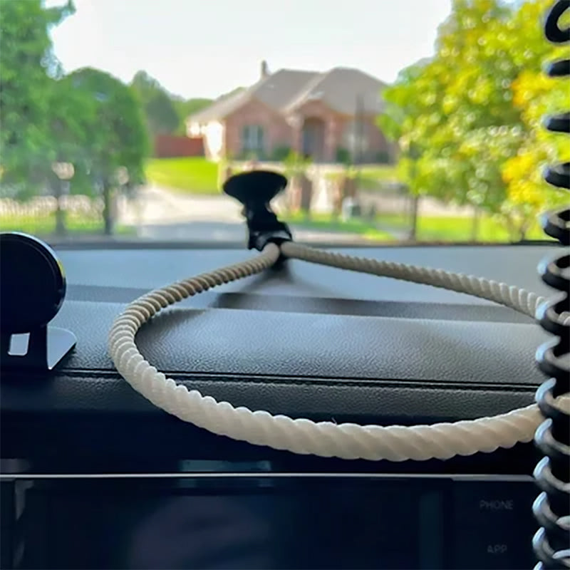 Car & Truck Hat Holder | Lasso Rope Cowboy Style | Suction Cup Mount & Leather Cord | Secure Hold