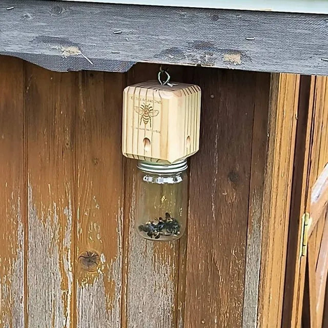 Carpenter Bee Trap | Easy-Install Non-Chemical Hanging Trap | 25 cm Depth | Wood Protection