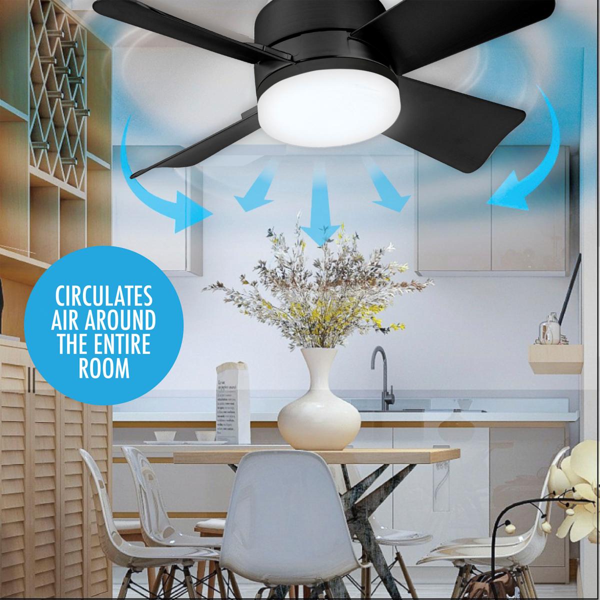 Ceiling Fan with Light | Socket-Mount Fan & LED | Remote & Extender | Easy Install