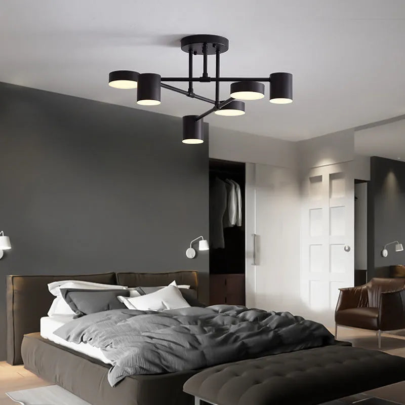 Ceiling Light | 6-Light Scandinavian Style | Multiple Color Modes