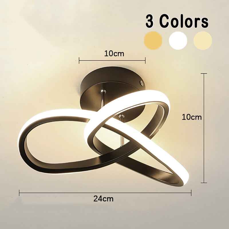 Ceiling Light | Adjustable Three-Ring LED | Remote Control & Multi Light Modes | Modern Interiors