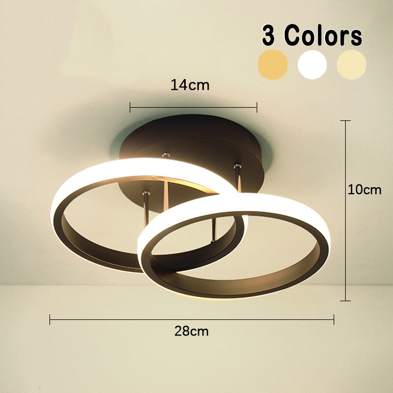 Ceiling Light | Adjustable Three-Ring LED | Remote Control & Multi Light Modes | Modern Interiors