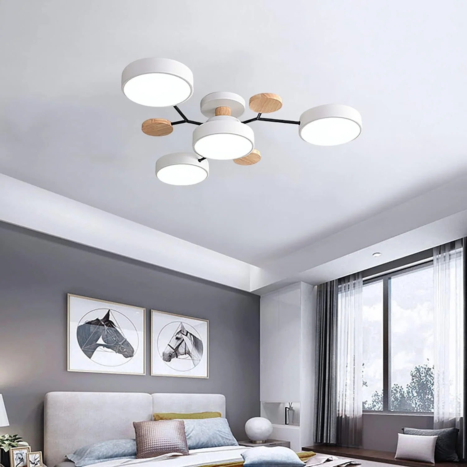 Ceiling Light | Dimmable & Color-Changing | Multi-Point 4-7 Lights | Modern Living Room