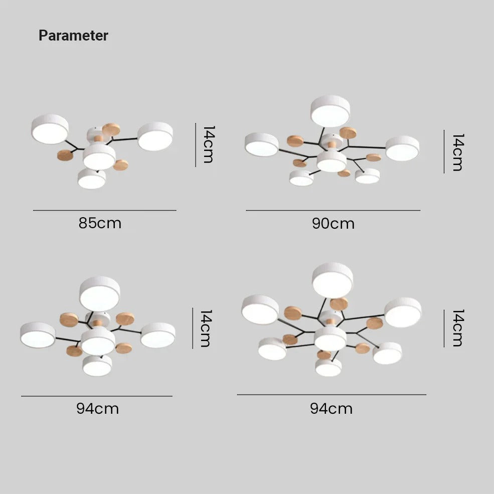 Ceiling Light | Dimmable & Color-Changing | Multi-Point 4-7 Lights | Modern Living Room