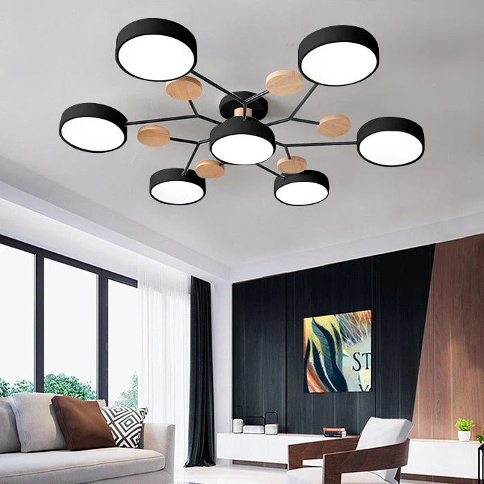 Ceiling Light | Dimmable & Color-Changing | Multi-Point 4-7 Lights | Modern Living Room
