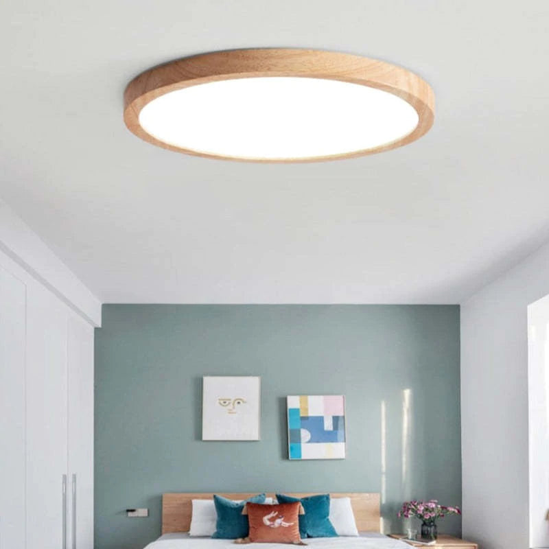 Ceiling Light | Dimmable Tri-Color LED | Wood Frame | Cozy Ambience