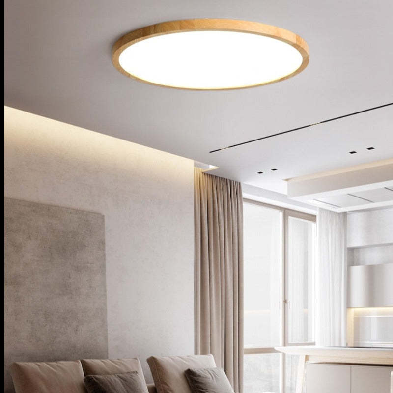 Ceiling Light | Dimmable Tri-Color LED | Wood Frame | Cozy Ambience