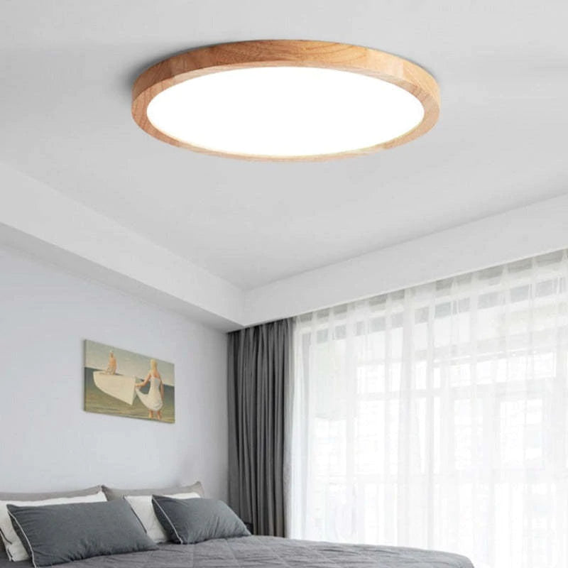 Ceiling Light | Dimmable Tri-Color LED | Wood Frame | Cozy Ambience