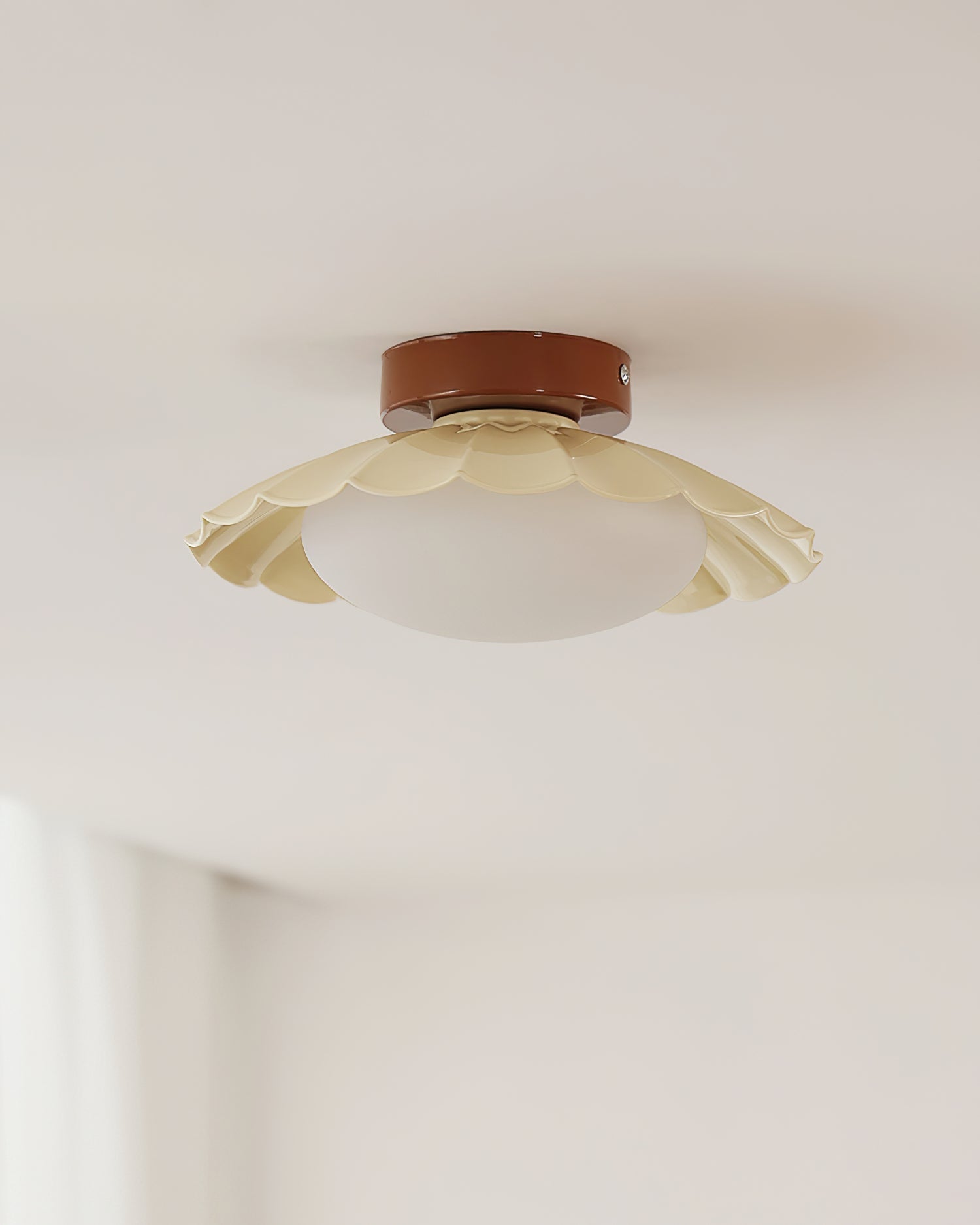 Ceiling Light | Sculptural Wavy Cloud Design | Integrated LED | 25cm Diameter, Moisture-Resistant