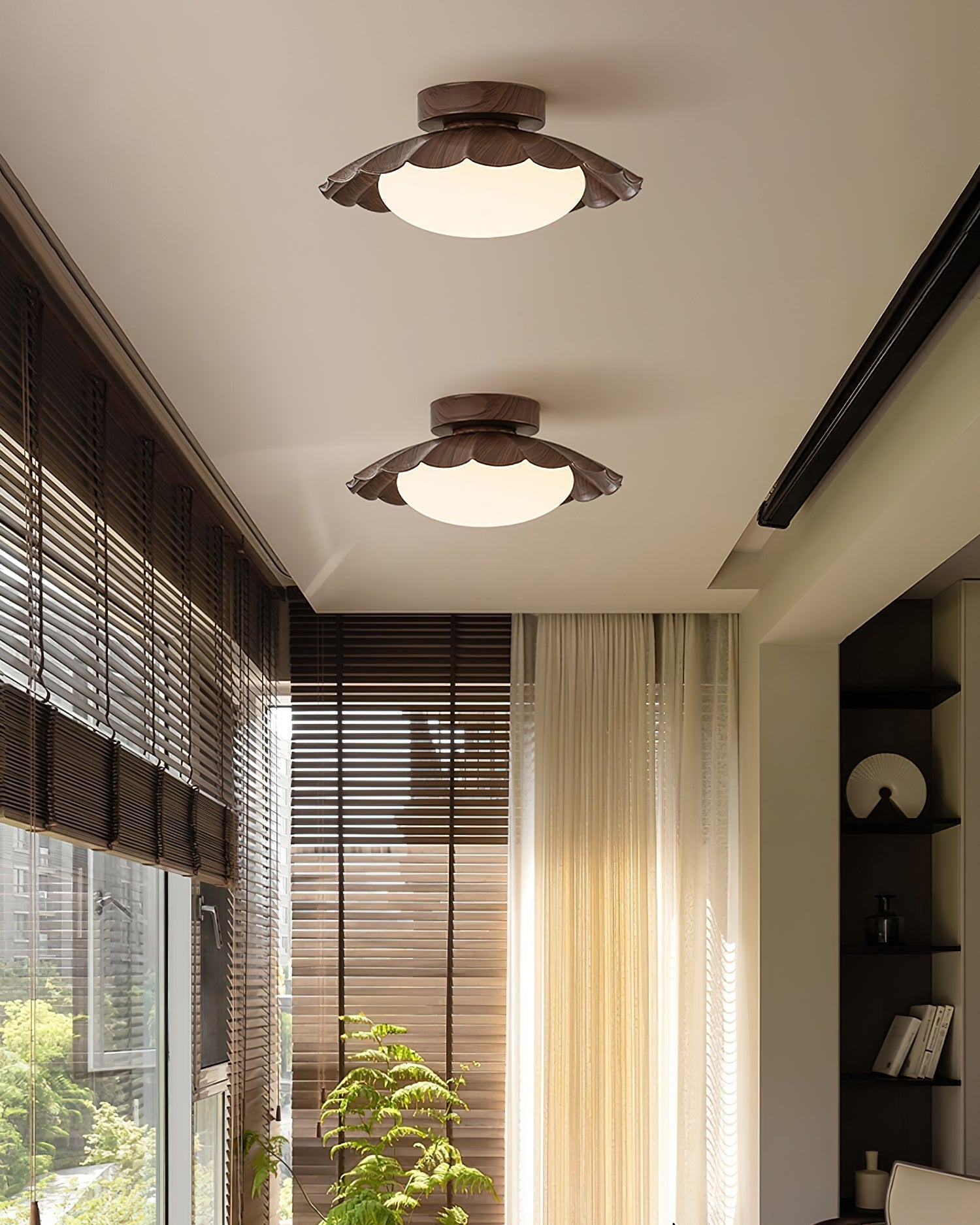 Ceiling Light | Sculptural Wavy Cloud Design | Integrated LED | 25cm Diameter, Moisture-Resistant