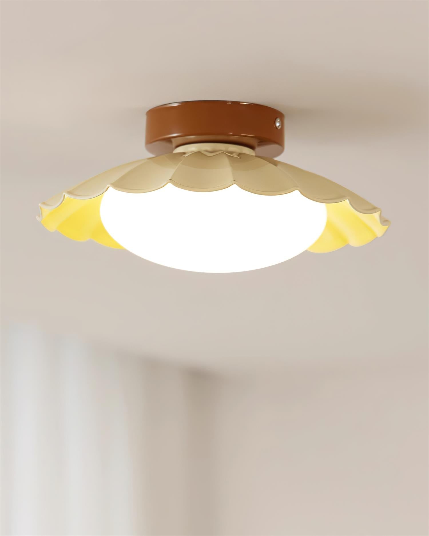 Ceiling Light | Sculptural Wavy Cloud Design | Integrated LED | 25cm Diameter, Moisture-Resistant