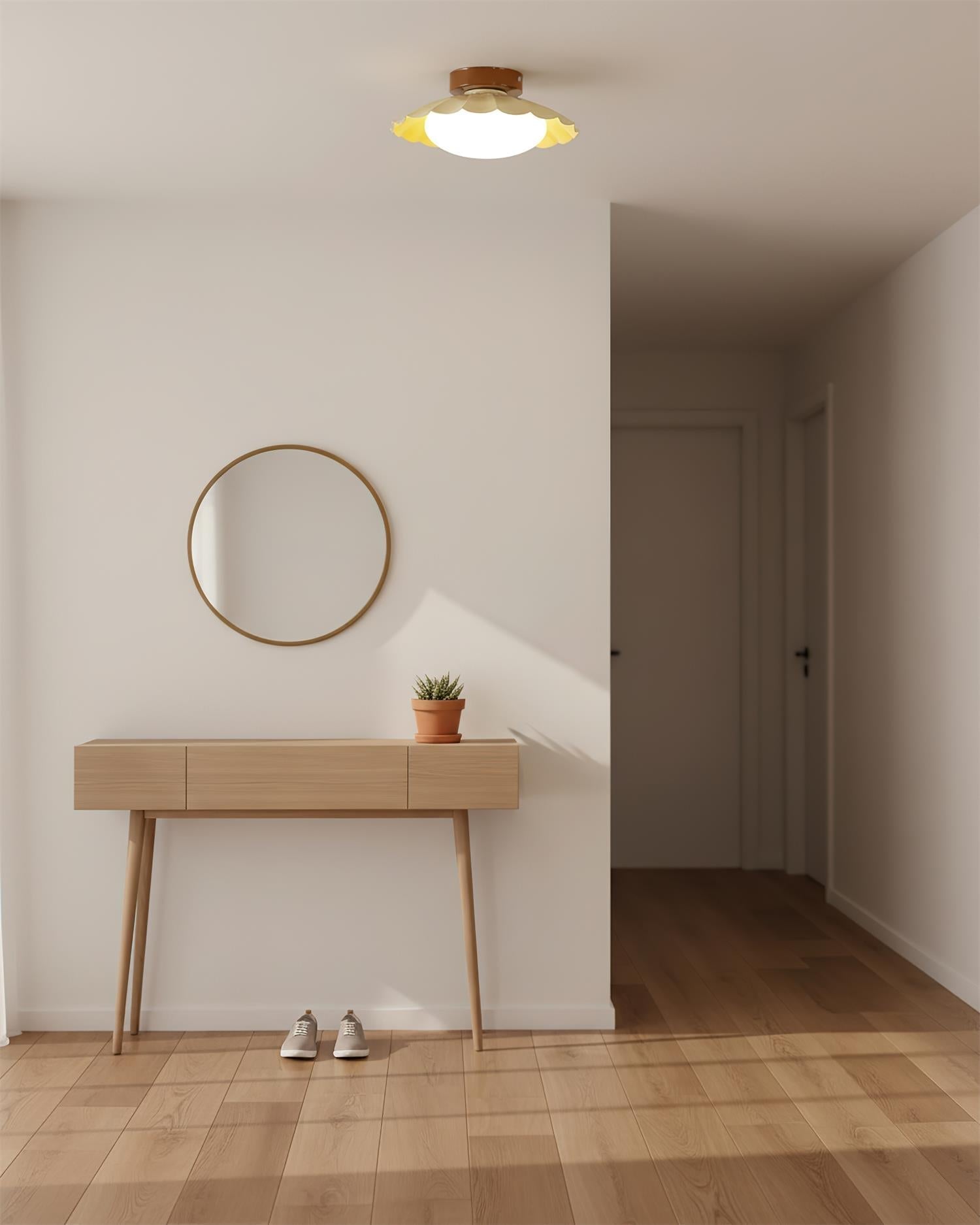 Ceiling Light | Sculptural Wavy Cloud Design | Integrated LED | 25cm Diameter, Moisture-Resistant