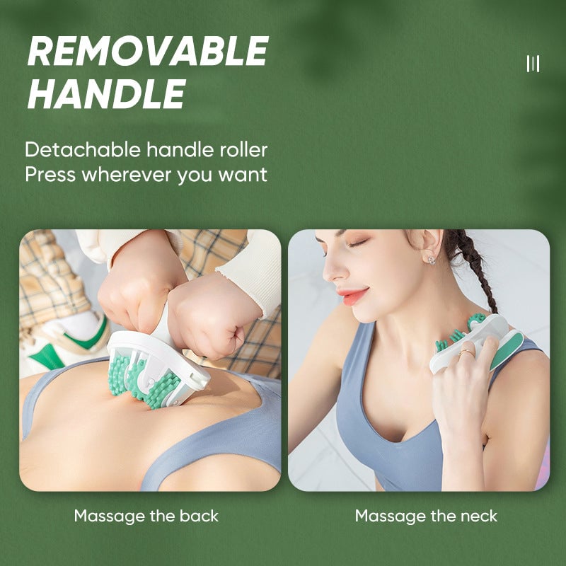 Cellulite Massage Roller | 360° Deep-Tissue Massage | Adjustable Width & Removable Handle
