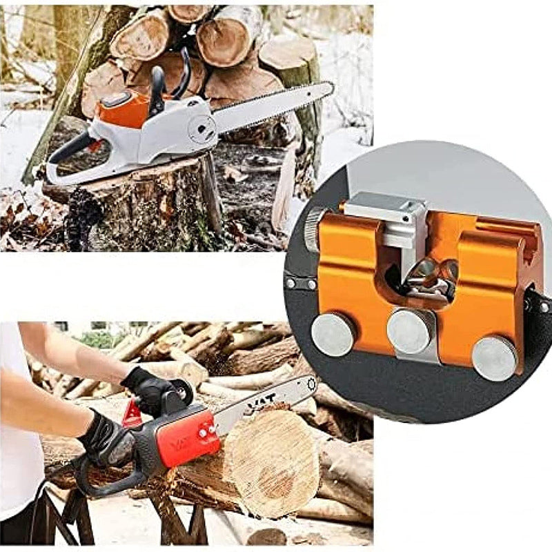 Chainsaw Chain Sharpener | 30° Bevel Guide | Anodized Aluminum | Precise Sharpening