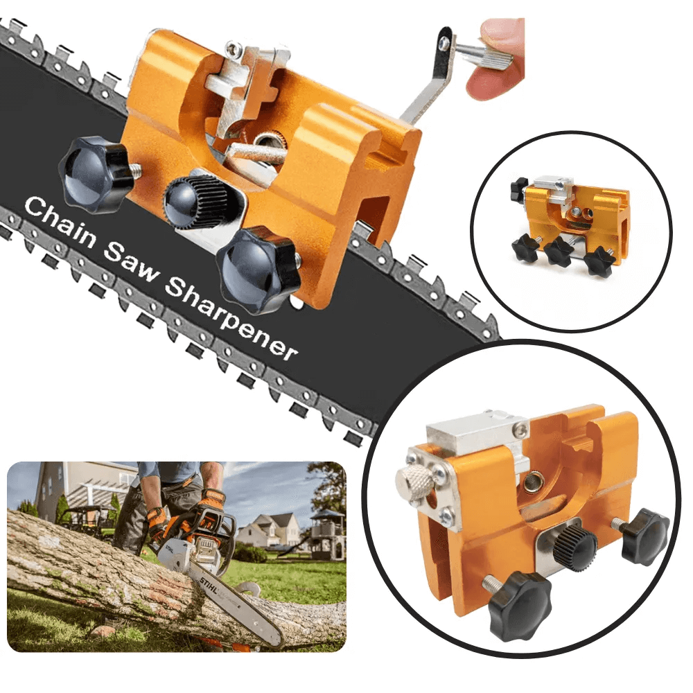 Chainsaw Chain Sharpener | 30° Precision Angle | Anodized Aluminum | Universal Fit