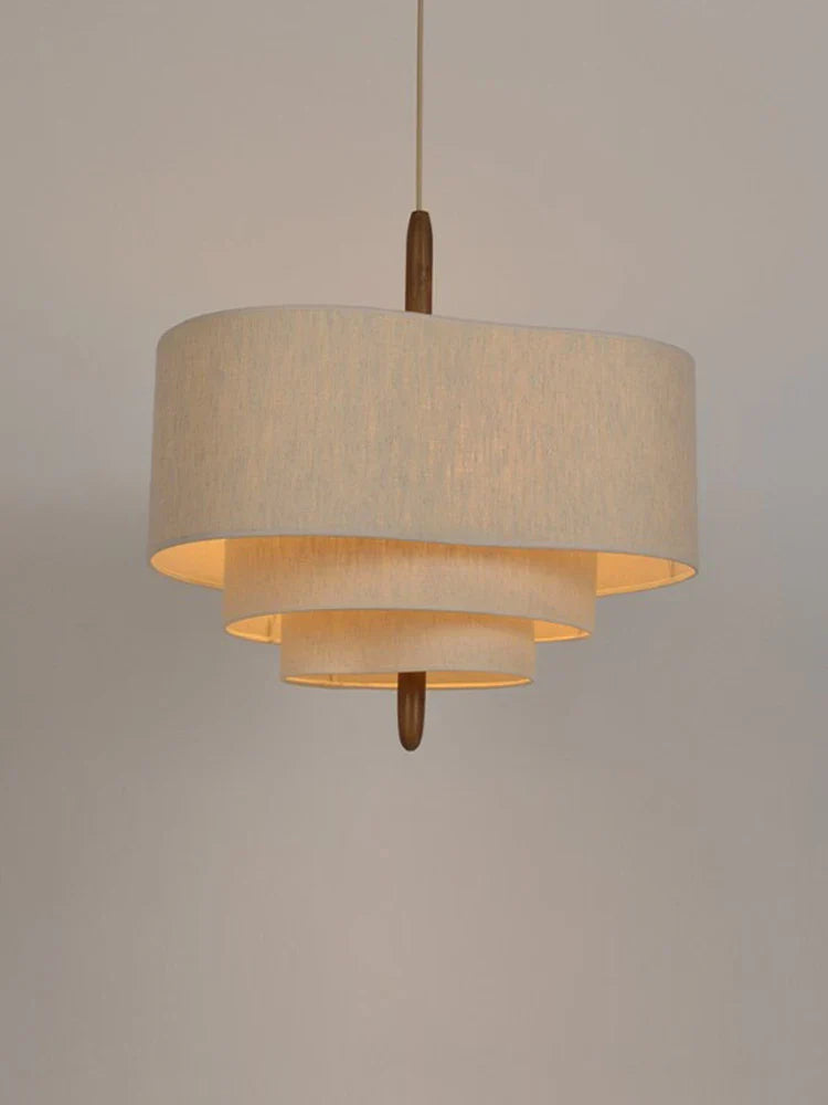 Chandelier | Minimalist Fabric Shade Gentle Diffused Glow | Ø 58 cm | Ambient Home Lighting