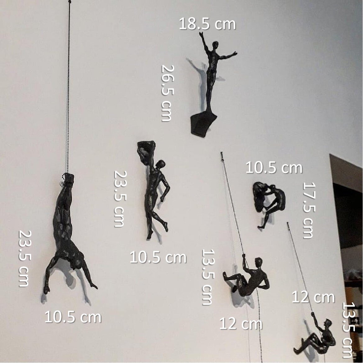Climbing Wall Sculpture | 3D Climber Figures Design | Easy Installation | Modern Wall Decor
