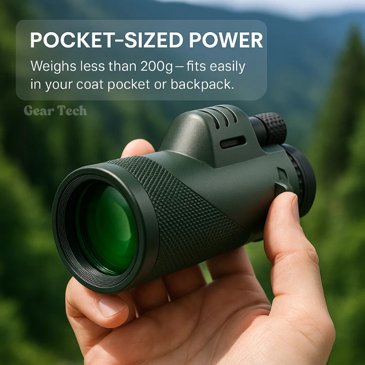 Compact Monocular | 600x Magnification | Multi-Coated HD Glass Lens | Smartphone Adapter