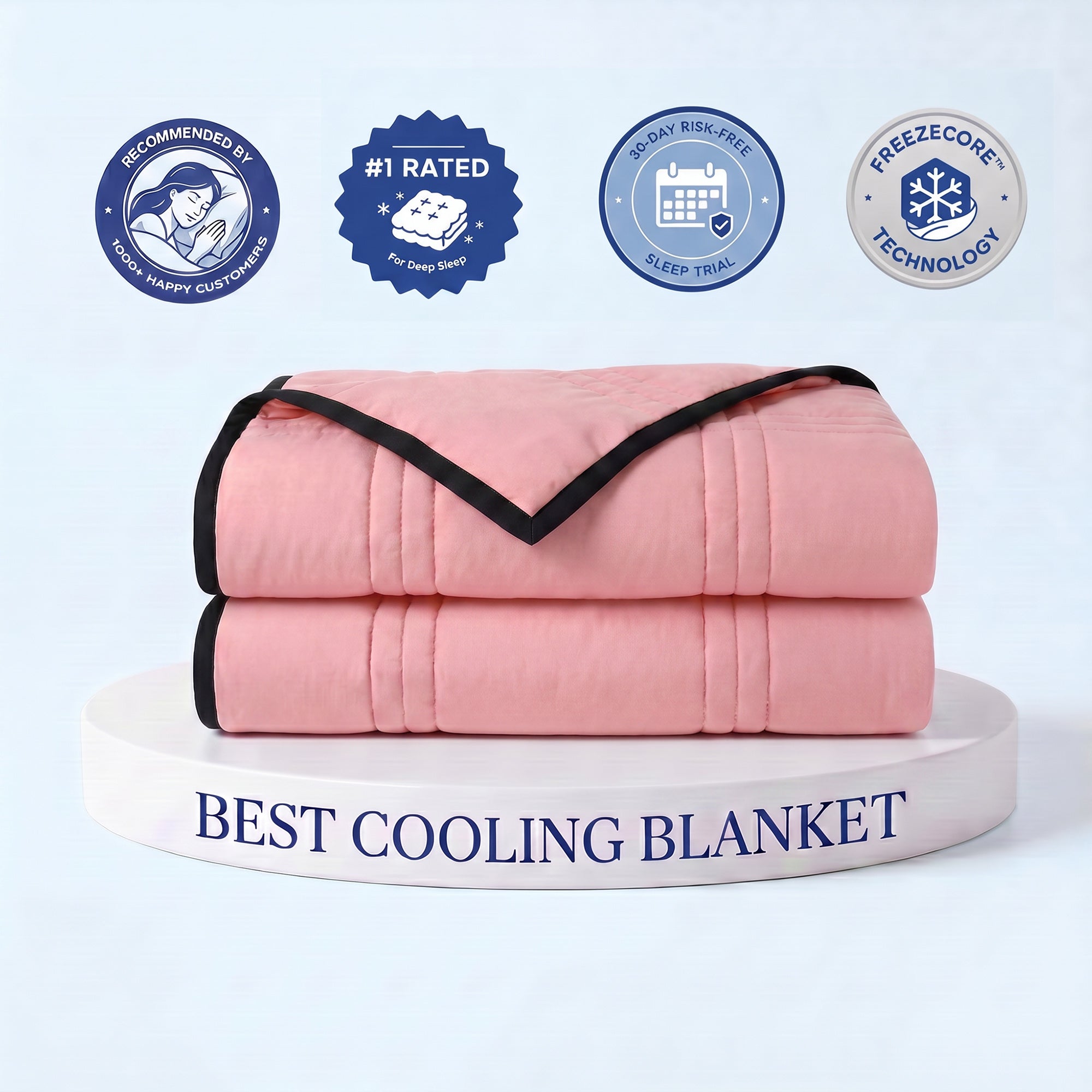 Cooling Blanket for Hot Sleepers | Ice-Infused Breathable Fabric | Machine Washable & Lightweight