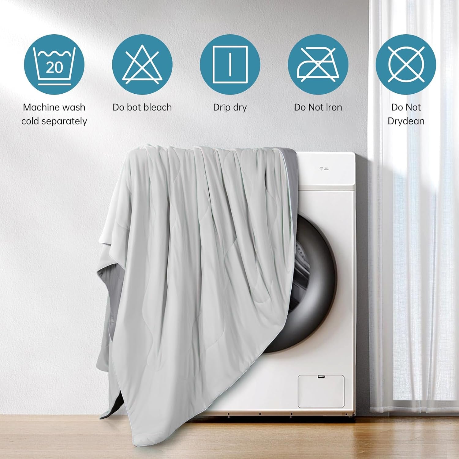 Cooling Blanket for Hot Sleepers | Q-Max Cooling Fabric & Dual-Sided Design | Machine Washable