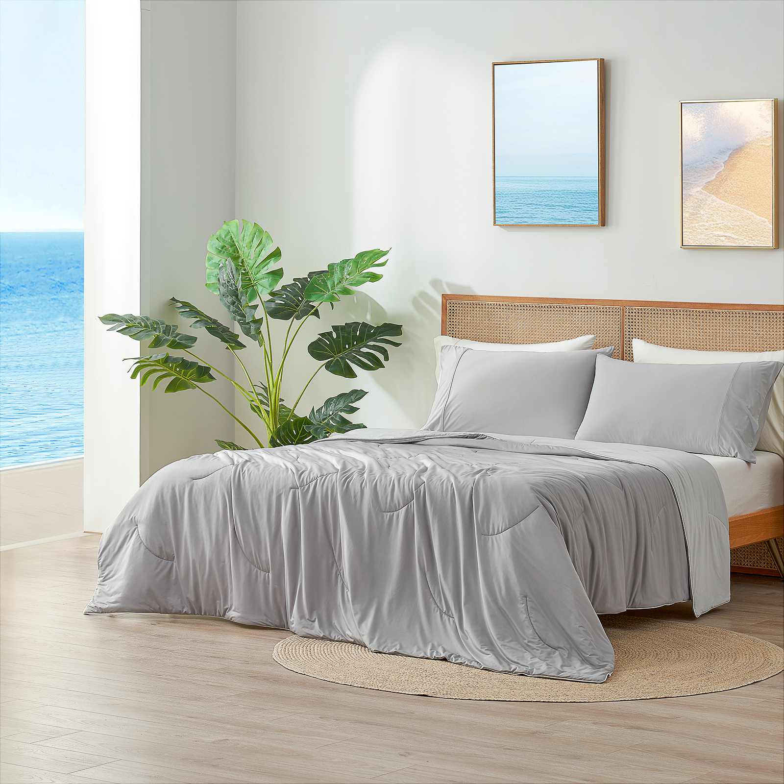 Cooling Comforter | Advanced Cooling Fabric | Double-Sided Design | Year-Round Comfort