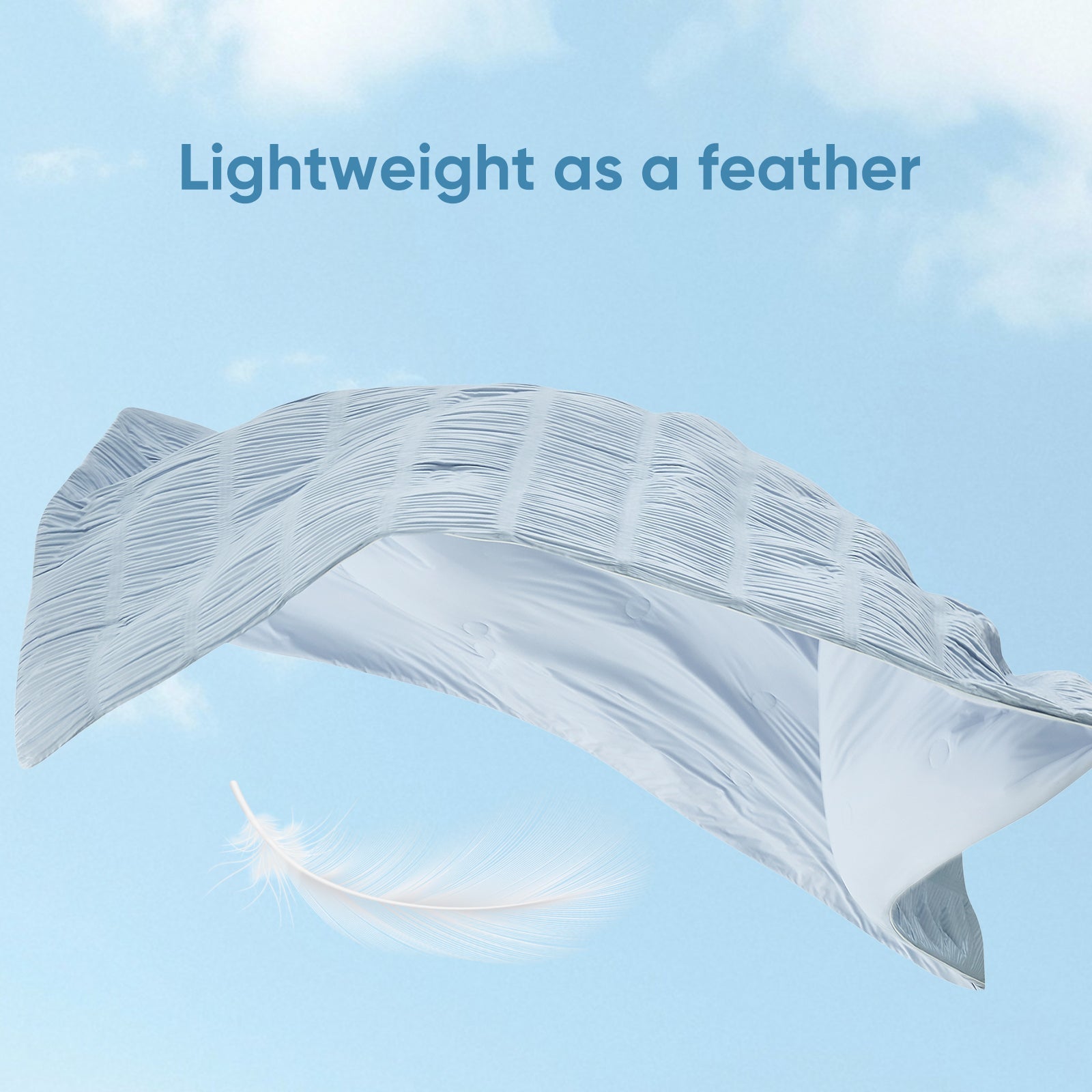 Cooling Comforter | Advanced Cooling Fabric | Striped Design | Breathable Lightweight