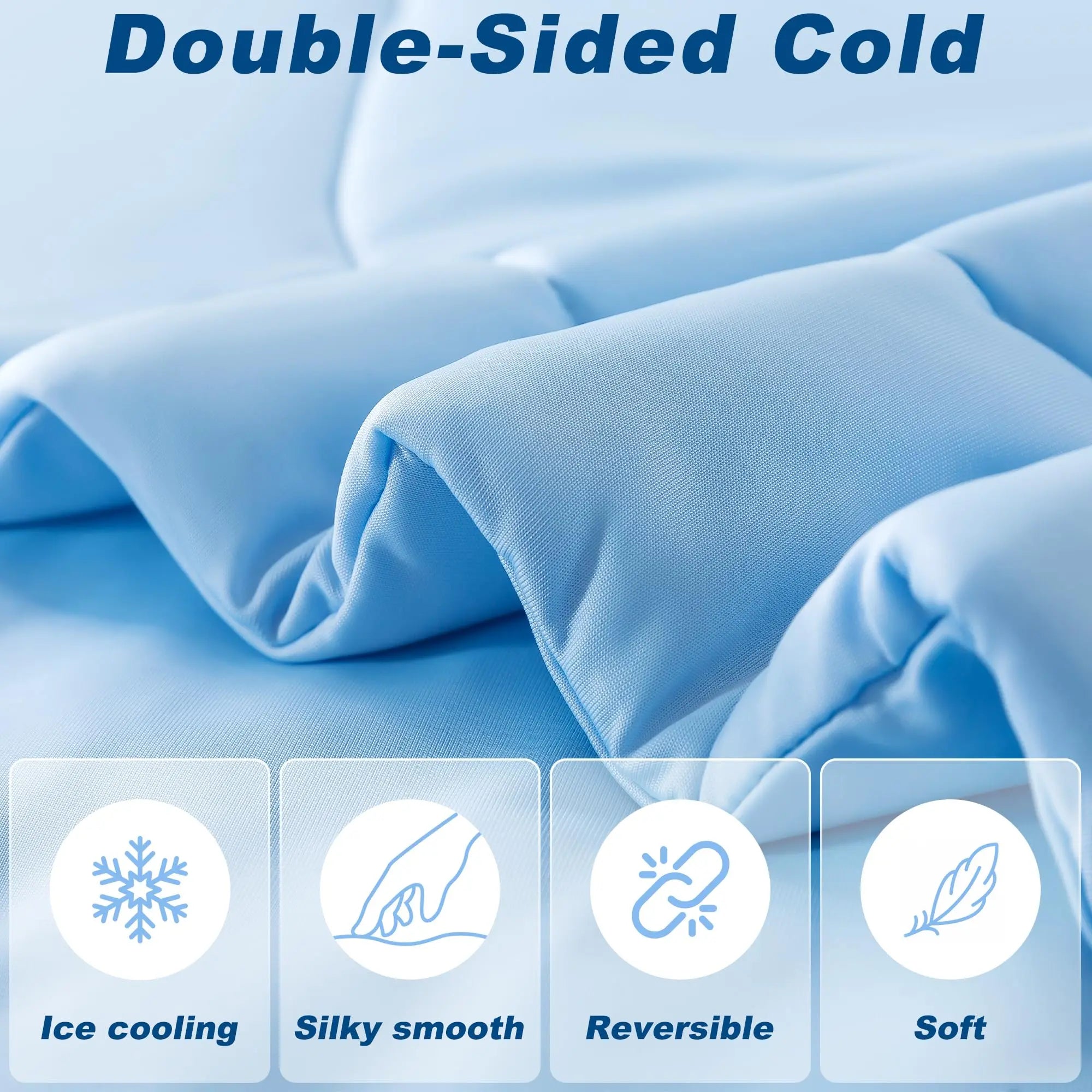 Cooling Comforter | Lightweight Cool-Touch | Double-Sided Breathable Design