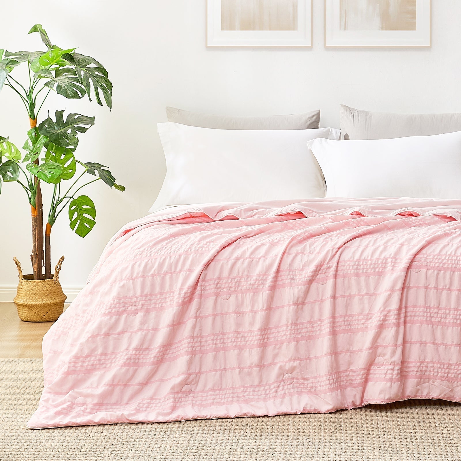 Cooling Comforter | Seersucker & Advanced Airflow | Lightweight, Machine-Washable | For Hot Sleepers