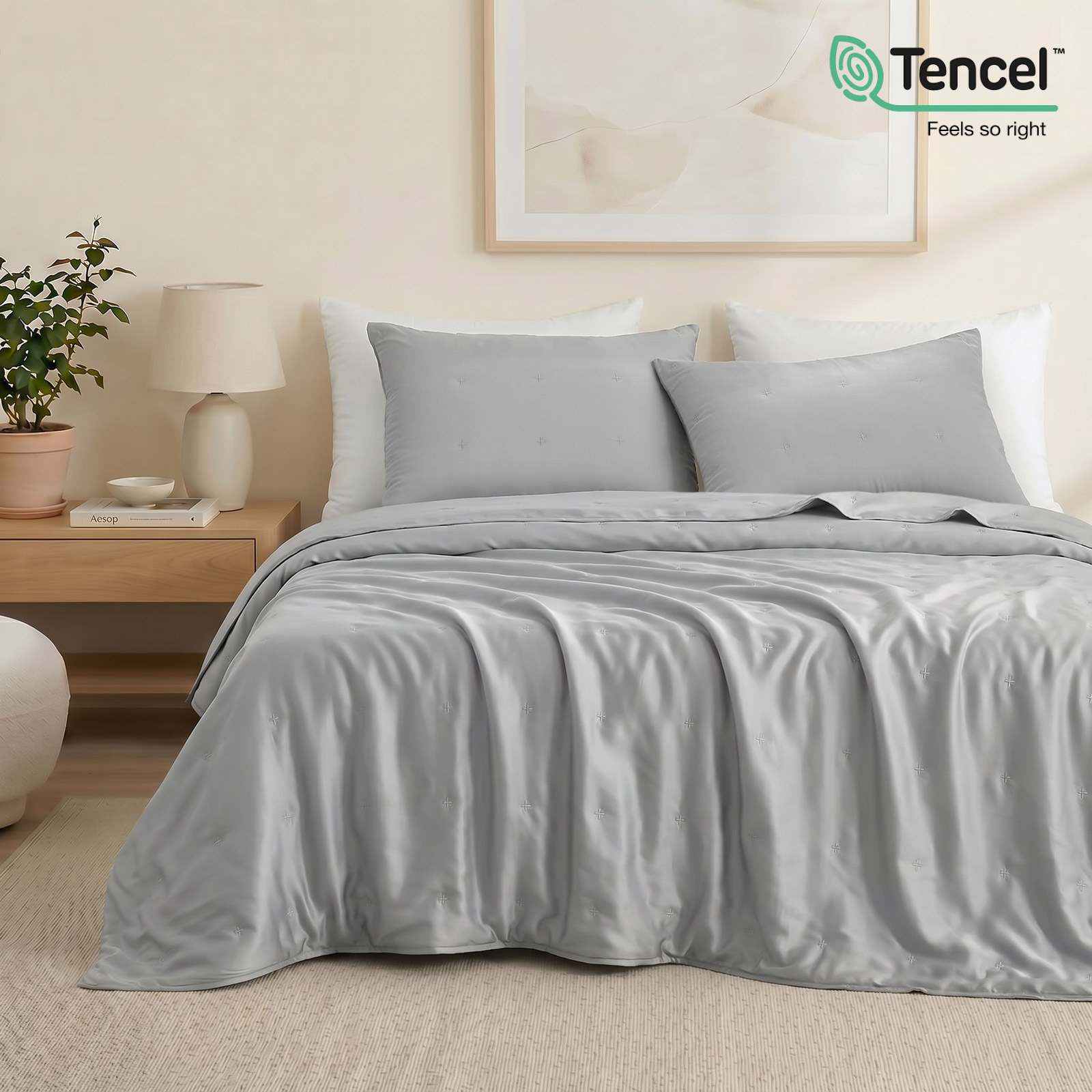 Cooling Comforter | Tencel Moisture-Wicking | Lightweight Breathable for Hot Sleepers