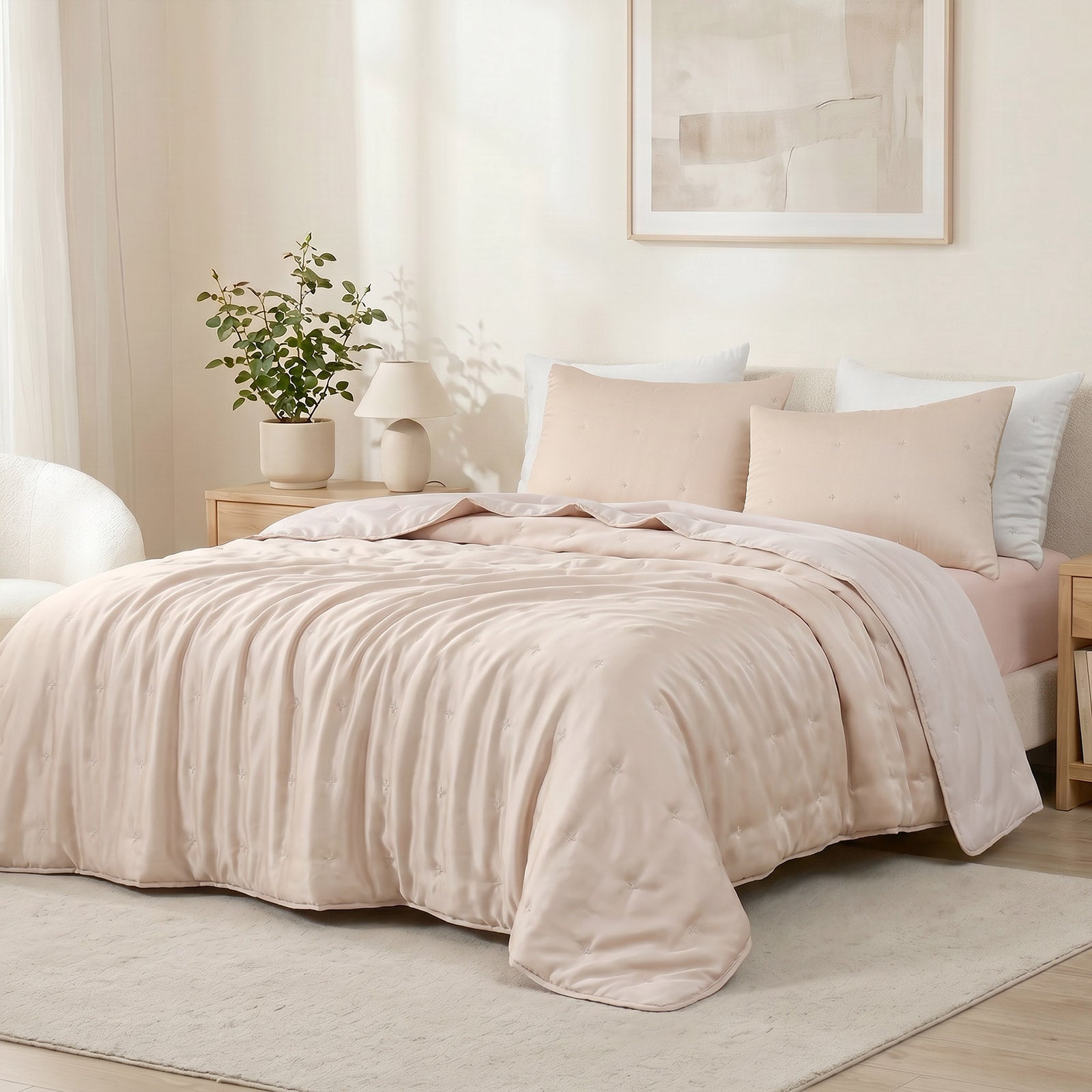 Cooling Comforter | Tencel Moisture-Wicking | Lightweight Breathable for Hot Sleepers