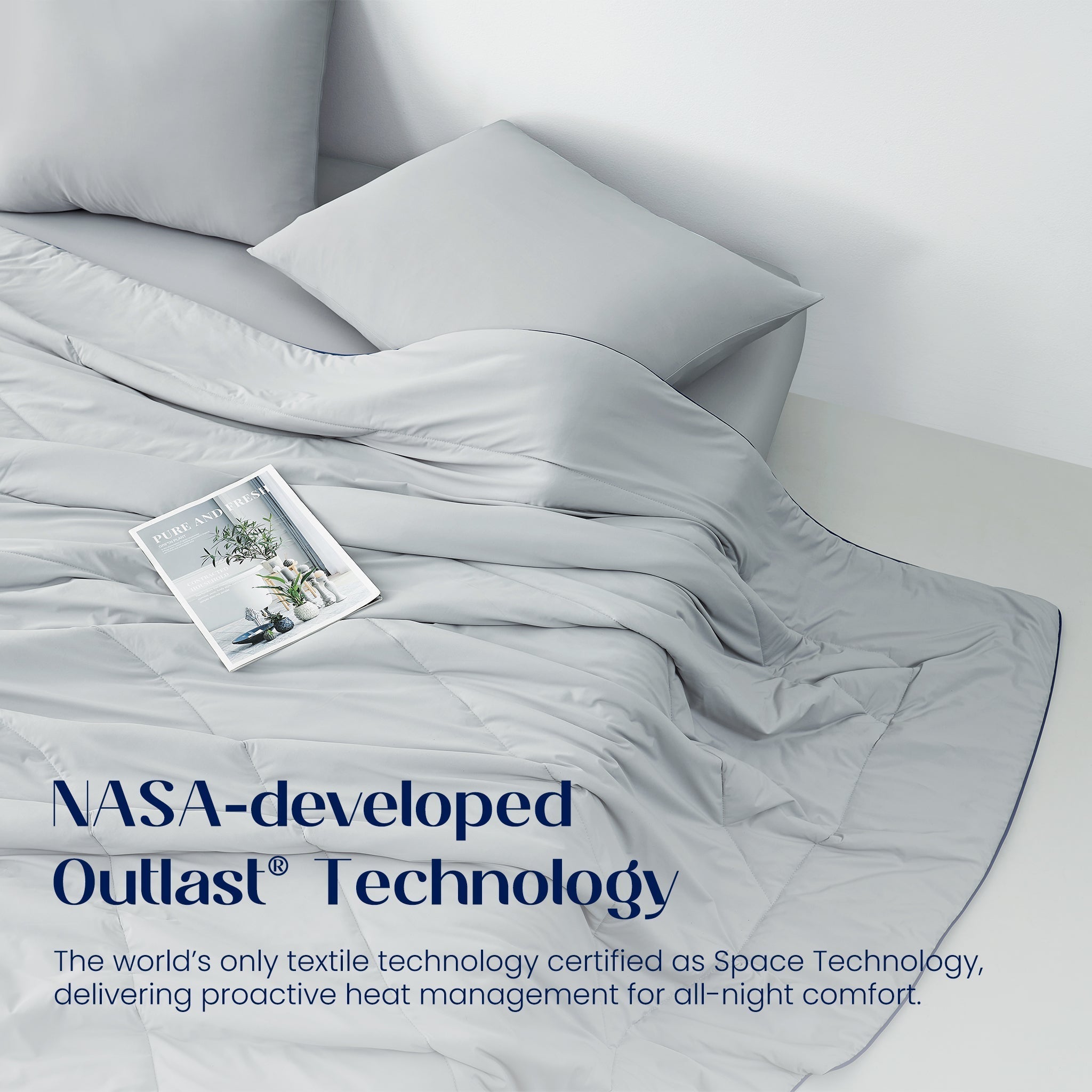 Cooling Comforter for Hot Sleepers | Temperature-Regulating Fabric | Machine Washable