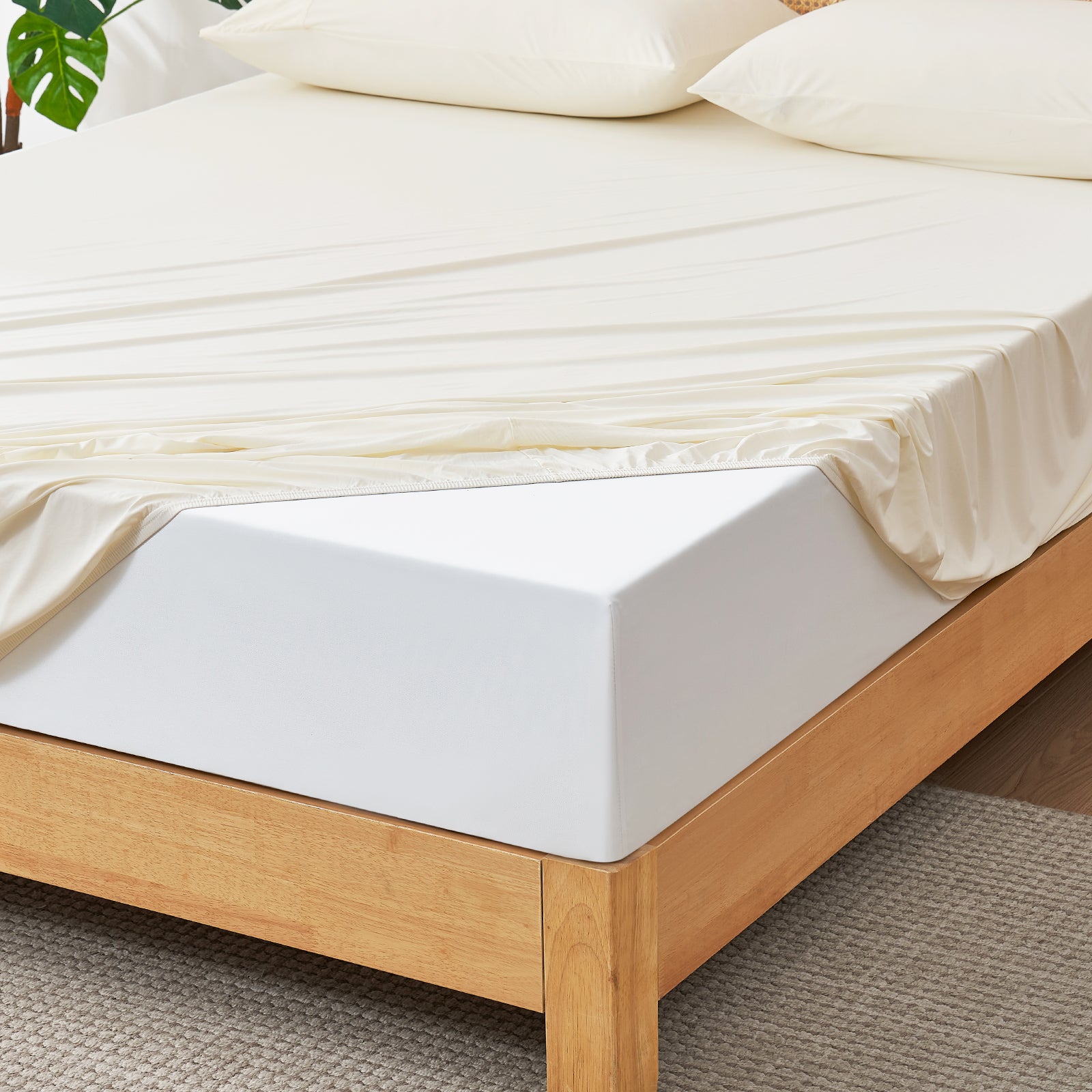 Cooling Fitted Sheet Set | Japanese Cooling Fabric | Deep Pockets up to 15 in