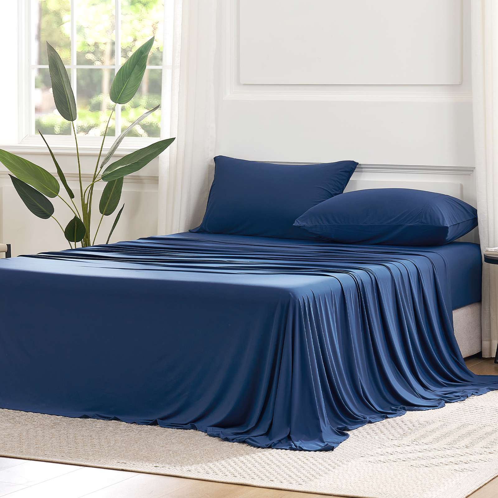 Cooling Sheet Set | Breathable Performance | Deep-Pocket Fit up to 16 in | Soft for Sensitive Skin