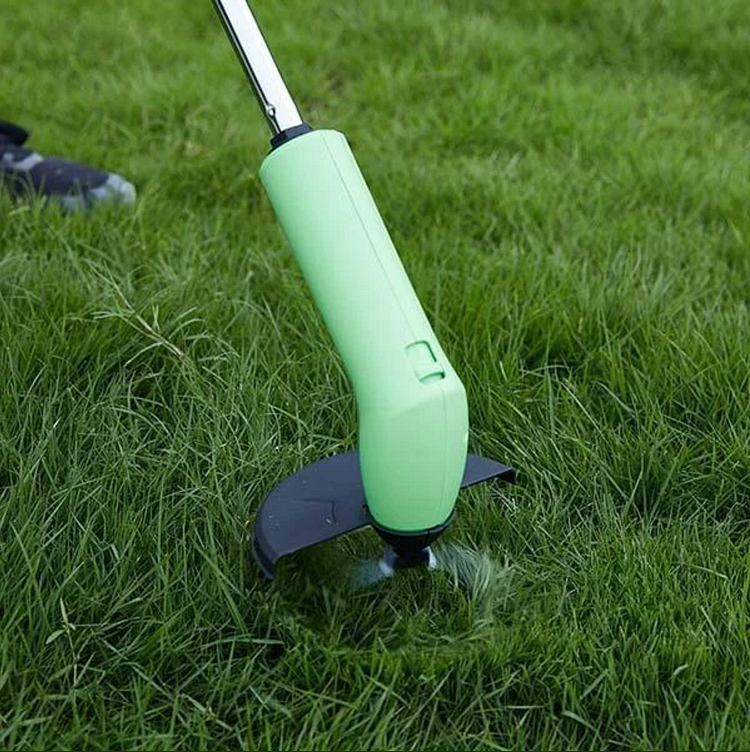 Cordless Mini Weed Trimmer | Adjustable Cutting Head | Extension Pole & Debris Shield