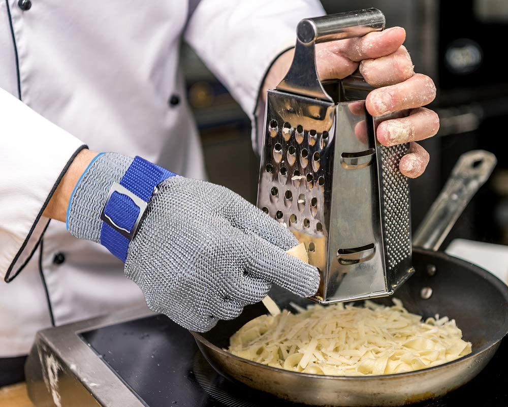 Cut-Resistant Kitchen Glove | Stainless Steel Mesh | Food-Safe & Dishwasher Safe