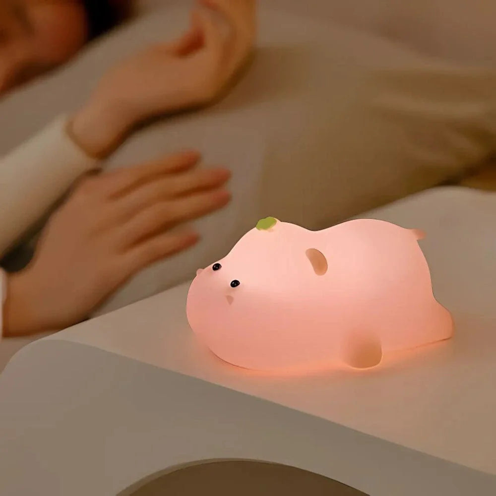 Cute Animal LED Night Lamp | Touch & Squeeze Control | Rechargeable Battery | Soothing Ambience